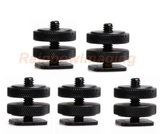 (5 Pcs) 1/4"- 20 Tripod Screw to Universal Shoe Adapter for Monitor Bracket