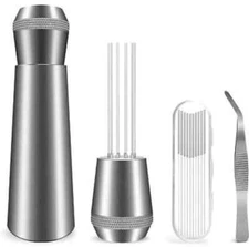 2 PACK WDT tool Espresso Distribution 0.25MM x10 Needles Coffee Stir Silver -BB