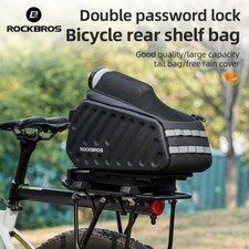 ROCKBROS Bike Rear Rack Bag 7.5L Hard Shell Double Password Lock Anti-theft Bag