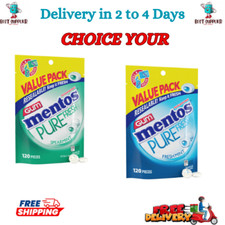 Pure Fresh Sugar-Free Chewing Gum with Xylitol Spearmint 120 Piece Bulk Resealab