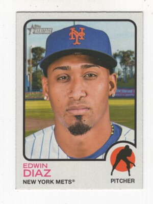 2022 TOPPS HERITAGE BASEBALL EDWIN DIAZ NEW YORK METS #80