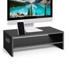 LCD LED COMPUTER MONITOR TABLE RISER SHELF DESKTOP STAND SPACE SAVER LAPTOP