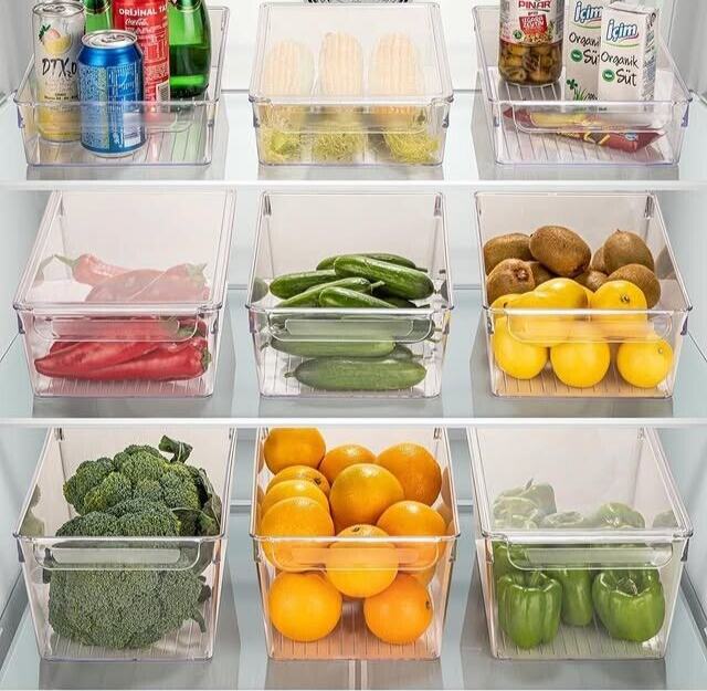 Kühlschrank Organizer Box - Transparente Aufbewahrung Für Snacks & Gemüse