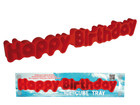 Ice Cube Mould Silicon Tray HAPPY BIRTHDAY Chocolate ice 16"