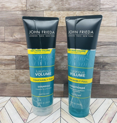 2 John Frieda Luxurious Volume Touchably Full Shampoo & Conditioner 8.45 oz