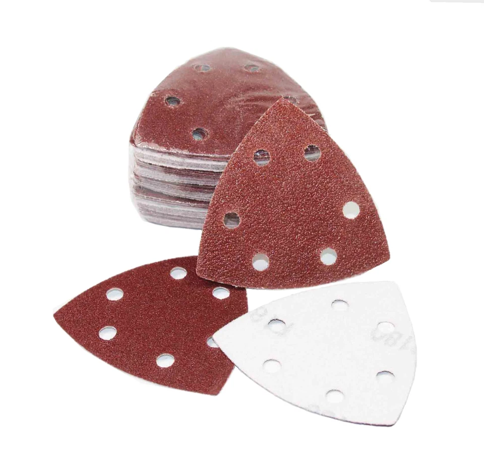 50 Stück Craft-Equip Schleifdreiecke 93x93x93mm Schleifpapier gemischte Körnung