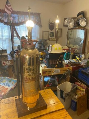 Antique Copper Fire Extinguisher Lamp