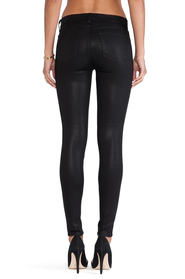 Новый J совершенно черный с покрытием из искусственной кожи узкие Jegging брюки джинсы бесстрашный черный - Изображение 3 из 3