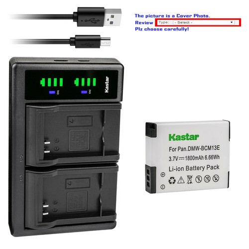Kastar Battery LTD2 Charger for DMWBCM13 DMWBCM13E & Panasonic Lumix