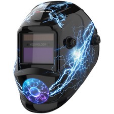 True Color Solar Powered Auto Darkening Welding Helmet Hood for TIG MIG ARC