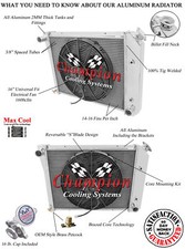 1975 - 1983 Chevy Malibu 2 Row Advanced Champion Aluminum Radiator W 16 Fan