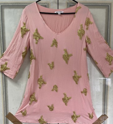 Wild Honey/elegant Tunika/Rosa Mit Gold Details,Linia A,Futter,Gr.S(44-46)WieNeu