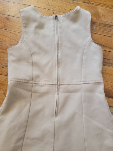 Girls School Uniform pleated dress khaki Zipper closure lot of 2 sz 7 & sz 8 - Picture 8 of 9