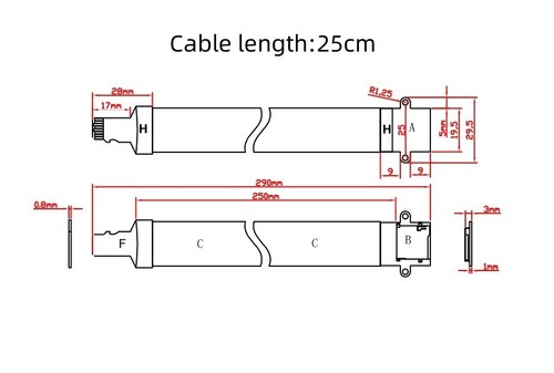 10/25/46/60CM Car Gps TF Male to MicroSD Female Screw Hole Extension Cable - Photo 6/10