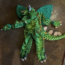 Toddlers Green Dragon Halloween Costume Size 6-12 month plush