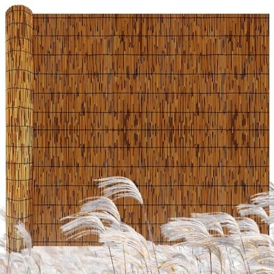 Natural Reed Fencing,4FT X 16.4FT Reed Screen Balcony Reed Fence Bamboo Screen