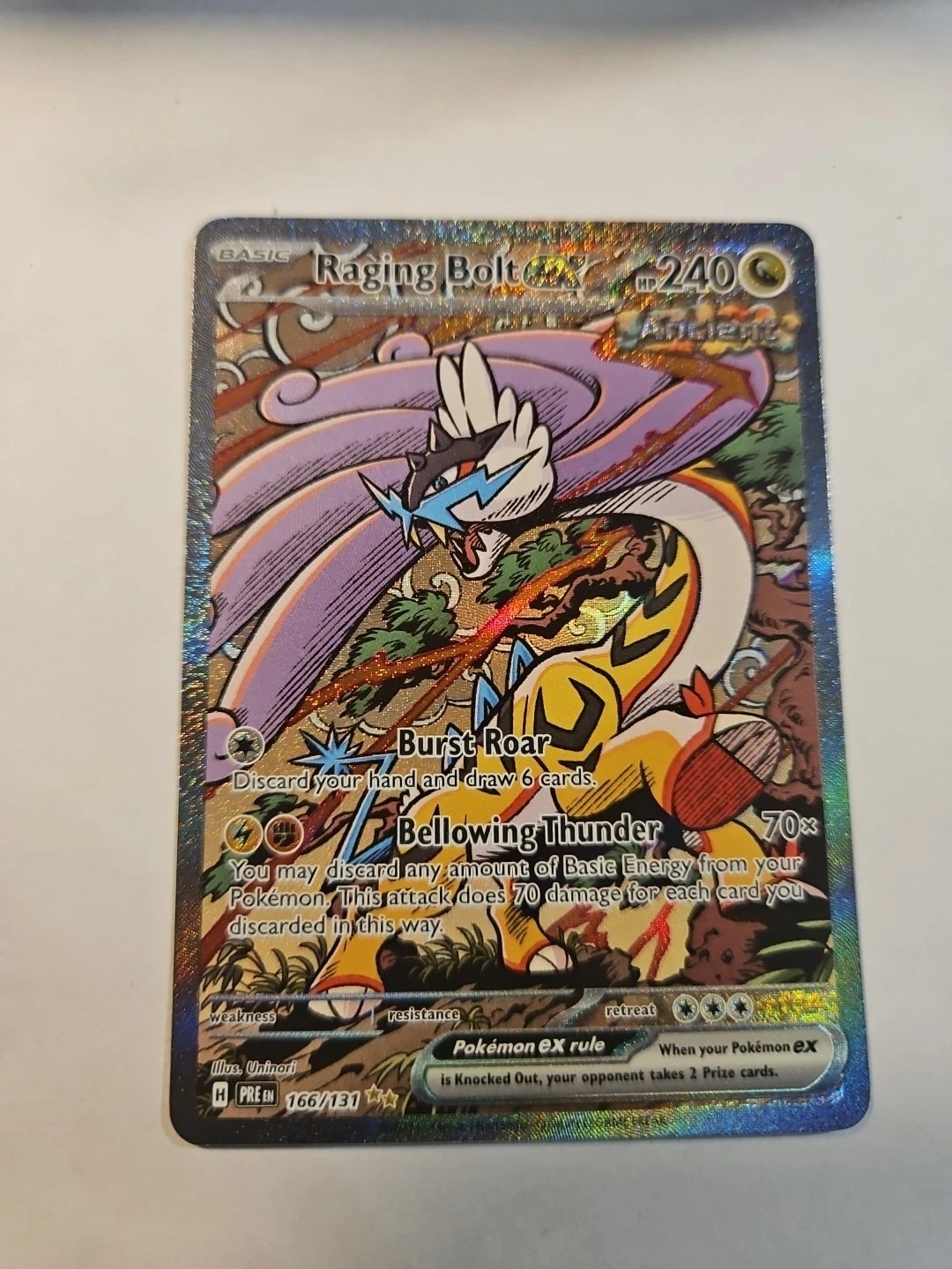 Deal for Raging Bolt ex 166/131 Prismatic Evolutions Special Illustration Rare Pokemon
