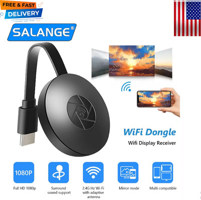 Wifi Wireless HDMI Mirror Screen Display Adapter Miracast Dongle For HD 1080P TV