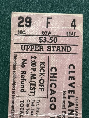JIM BROWN ROOKIE YR 1957 Cardinals Browns ticket stub MARCHIBRODA MATTISON GROZA - Picture 5 of 6