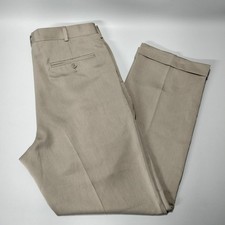 Perry Ellis Portfolio Classic Fit Pleated Gray Cuff Dress Pants Men 35x31