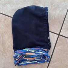 Kids Fleece Hoodie Neck Warmer Winter Hat Boys Navy Blue