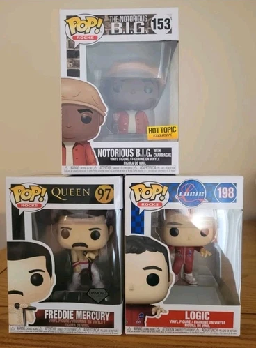 funko pops / Freddy Diamond 97 / Biggie B.i.g 153  / Logic 198 / Bundle Lot