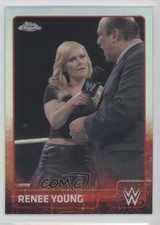 2015 Topps Chrome WWE Refractor Renee Young #55 0e3