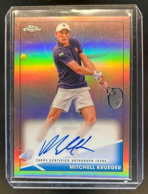 2021 Topps Chrome Tennis Mitchell Krueger Rose Gold Refractor Auto #09/10