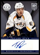 2013-14 Panini Totally Certified Rookie Signatures Taylor Beck Auto Nashville