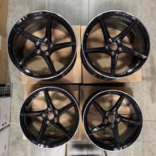Used 19x8.5/20x11 MRR Forged F25 fit Corvette C8 5x120 38/48 66.9 Black No Cap W