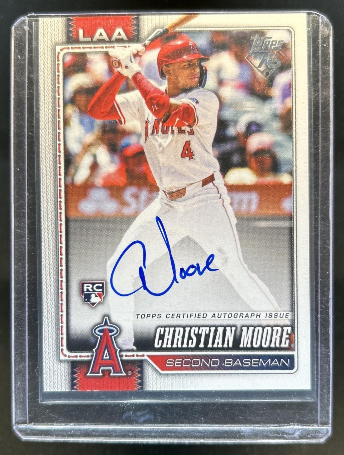 2026 Topps Christian Moore Real One Auto RC Rookie #147 Angels