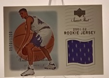 2001-02 Upper Deck Sweet Shot - Base Rookie Jersey Andrei Kirilenko #108...