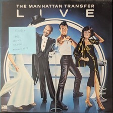 The Manhattan Transfer Live Vinyl Record LP EX/VG+ K50540 1978