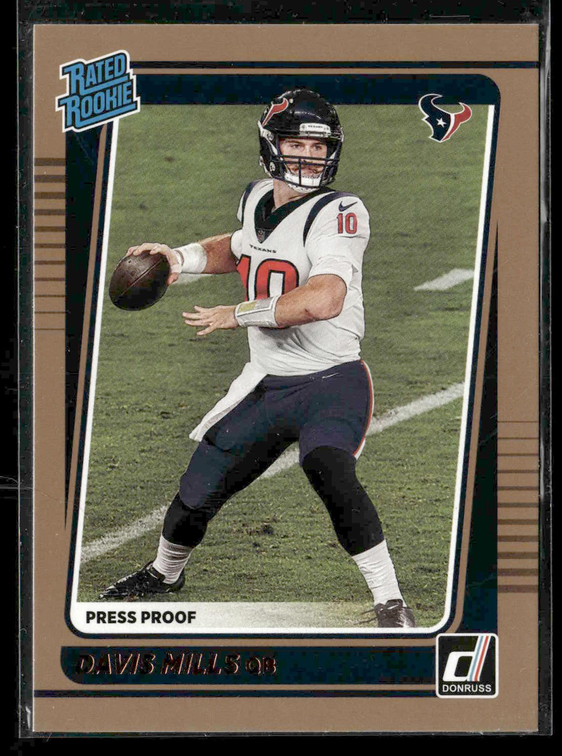 2021 Donruss Davis Mills #273 Press Proof Bronze Rookie Houston Texans
