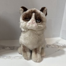 Gund Grumpy Cat Plush 10" Silver Eyes Stuffed Animal Toy Plush White