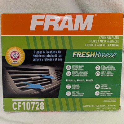 FRAM Fresh Breeze Cabin Air Filter CF10728 Arm & Hammer Hyundai Kia Odor Shield