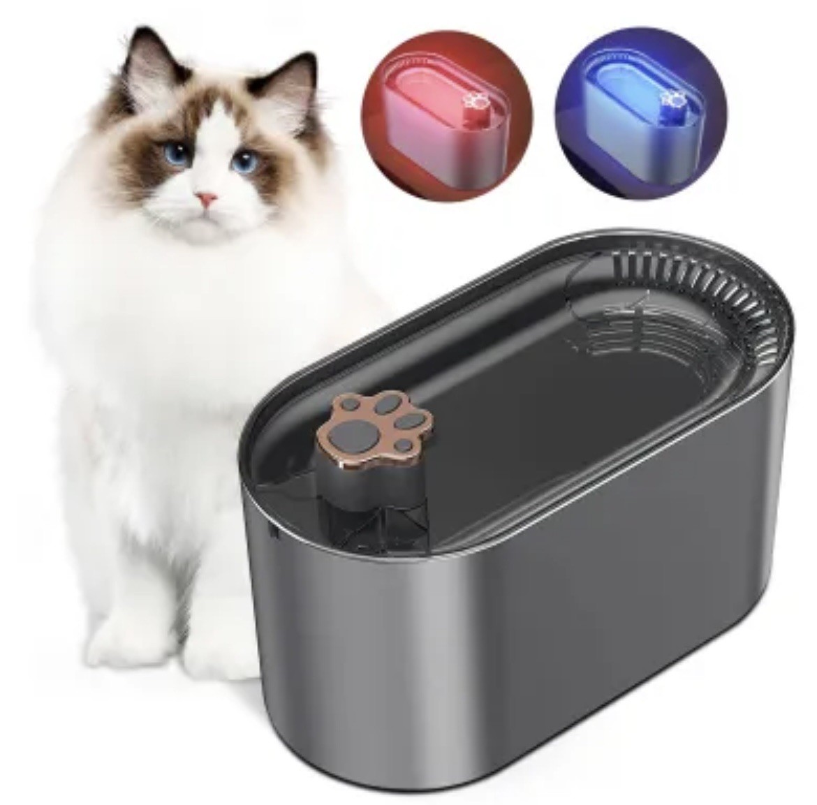 Fontaine 3L LED pour chat idéale pour les week-ends d'absence - 4