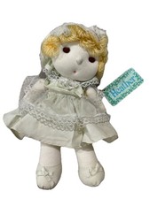 Vintage Heather Yellow Hair Russ Bertie & Co Doll W/Tags Cloth Lace Dress 9”