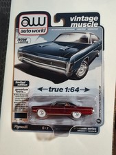 AW AUTO WORLD VINTAGE MUSCLE 1970 PLYMOUTH SPORT FURY GT chase ultra red