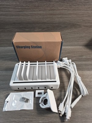 ZXSWONLY Charging Station for Multiple Devices 50W 6 Ports Apple & USBC 