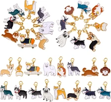 16Pcs Stitch Markers for Knitting Crochet Alloy Enamel Removable Lobster Claw Cl