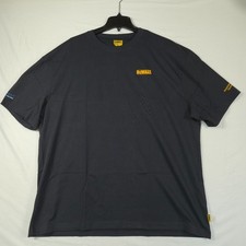 DeWalt Coolmax T Shirt Mens 2XL Black Guaranteed Tough Short Sleeve Crew Neck