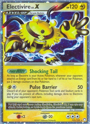 Pokemon Electivire LV.X (121/140) Mysterious Treasures LP HOLO
