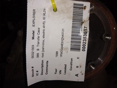 Transfer Case 4WD Part-time Electric Shift Fits 99-01 MOUNTAINEER 378683