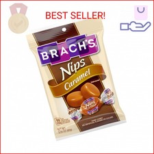 Brach's Nips Caramel Flavored Hard Candy, Individually Wrapped Candies, 3.25 Oun