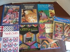 Lot 7 Quilting Books, 3 HC, 4 SC, Quilting Techniques Patterns Log Block Scrap
