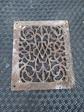 Antique Cast Iron Victorian Heat Grate Floor or Wall Register 12X10