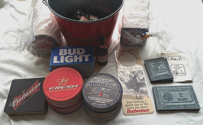 Vintage Lot of Beer Coasters Anhueser Busch mixed lot W Other Beer Novelty Items