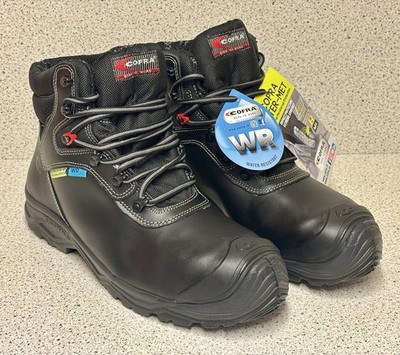 Cofra Inter-Met schwarz Leder Schnürstiefel Arbeitskleidung Sicherheit wasserdicht UK 11