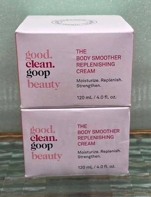 2 Pack good.clean.goop The Body Smoother Replenishing Cream 4oz Moisturize